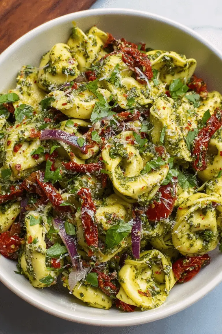 Pesto Tortellini Pasta Salad