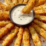 Potato Cheese Sticks with Garlic Yogurt Sauce