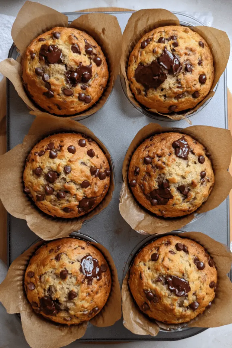 Easy Banana Chocolate Chip Muffins