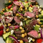 Steak Salad with Greek Chickpeas & Feta