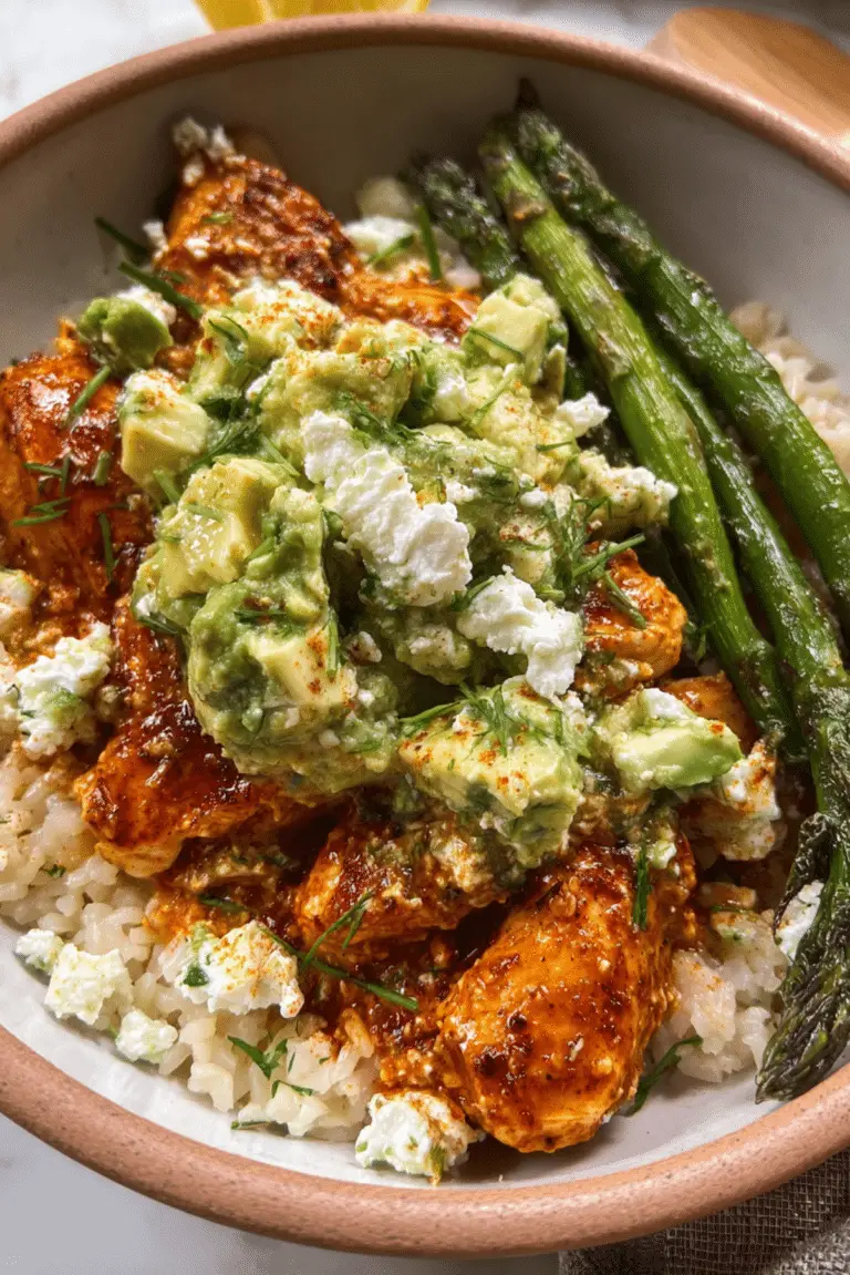LEMON PAPRIKA CHICKEN with AVOCADO & FETA