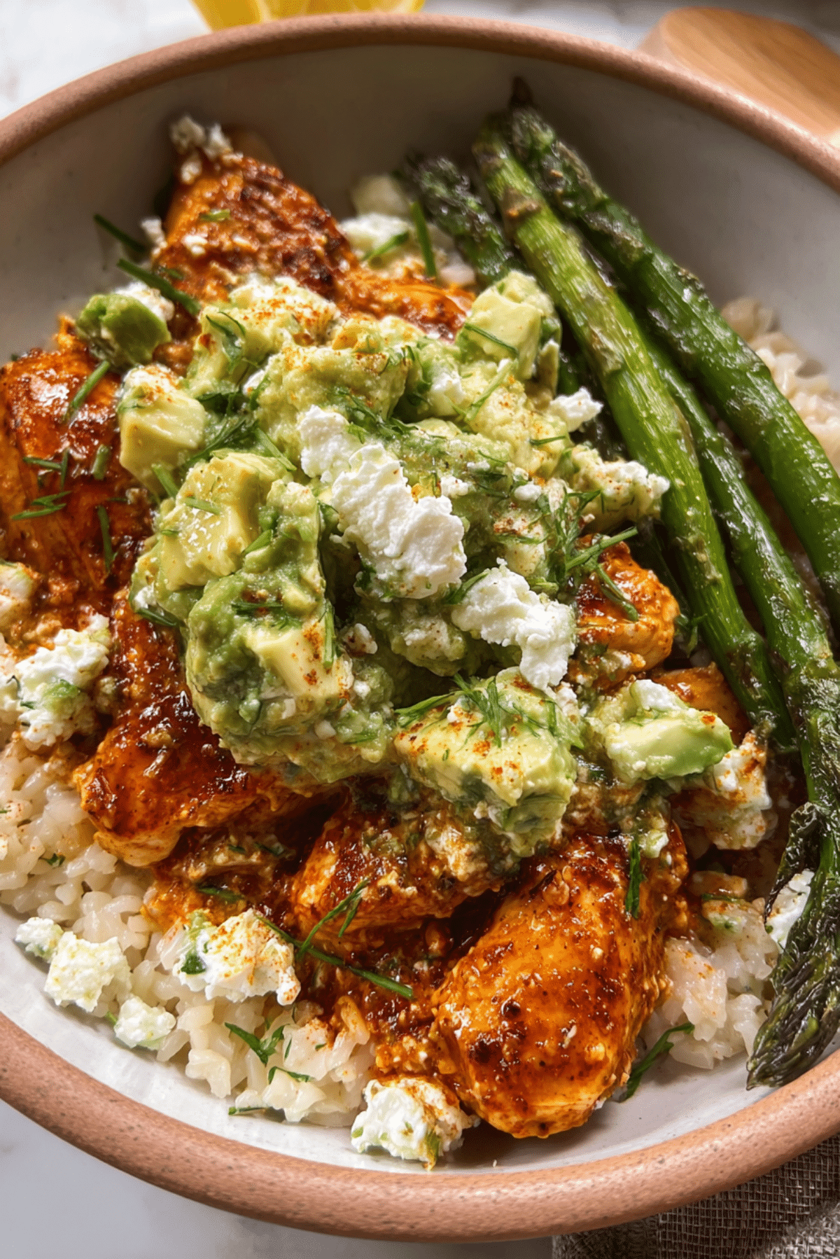 LEMON PAPRIKA CHICKEN with AVOCADO & FETA