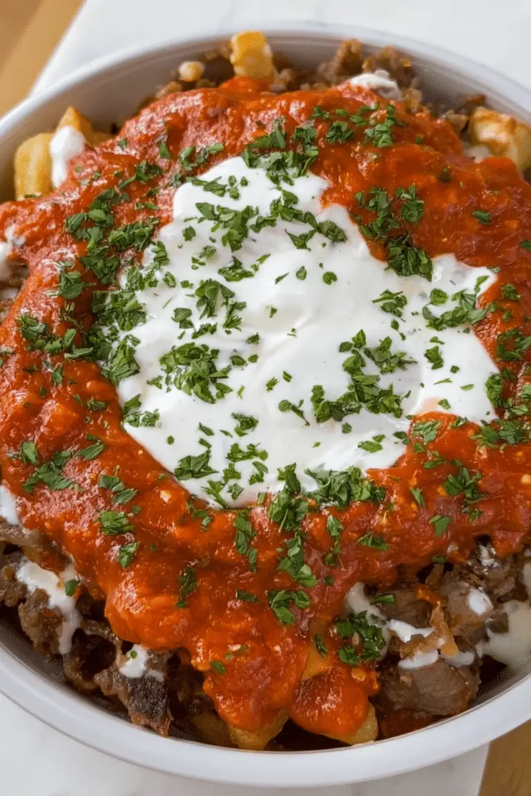 ASY 30 minute Iskender Kebab Loaded Fries Recipe