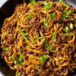 Mongolian Ground Beef Noodles