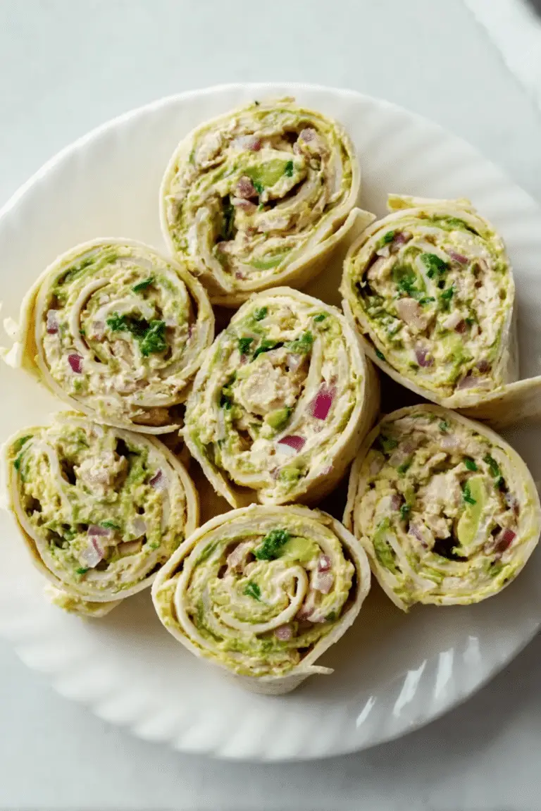 Avocado Tuna Salad Pinwheels