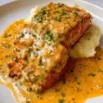 Marry Me Salmon with Creamy Garlic Mashed Potatoes