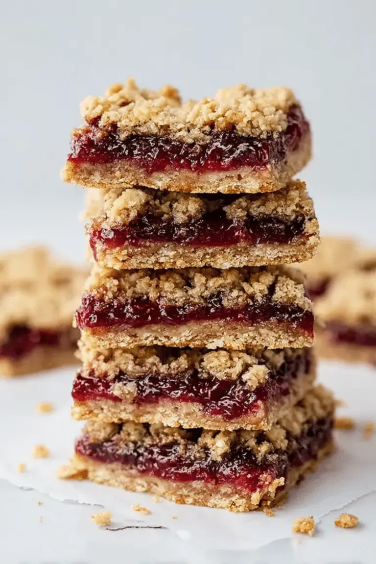 Raspberry Jam Oat Bars