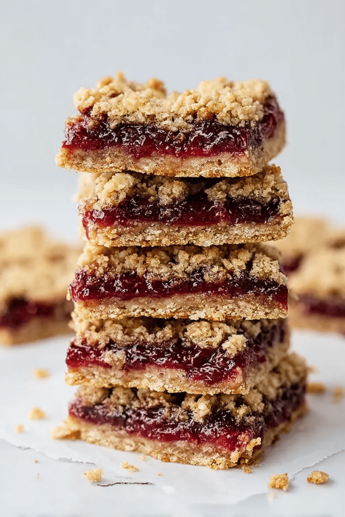 Raspberry Jam Oat Bars