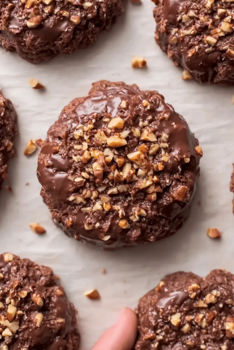 Ferrero Rocher Inspired Chocolate Hazelnut Cookies