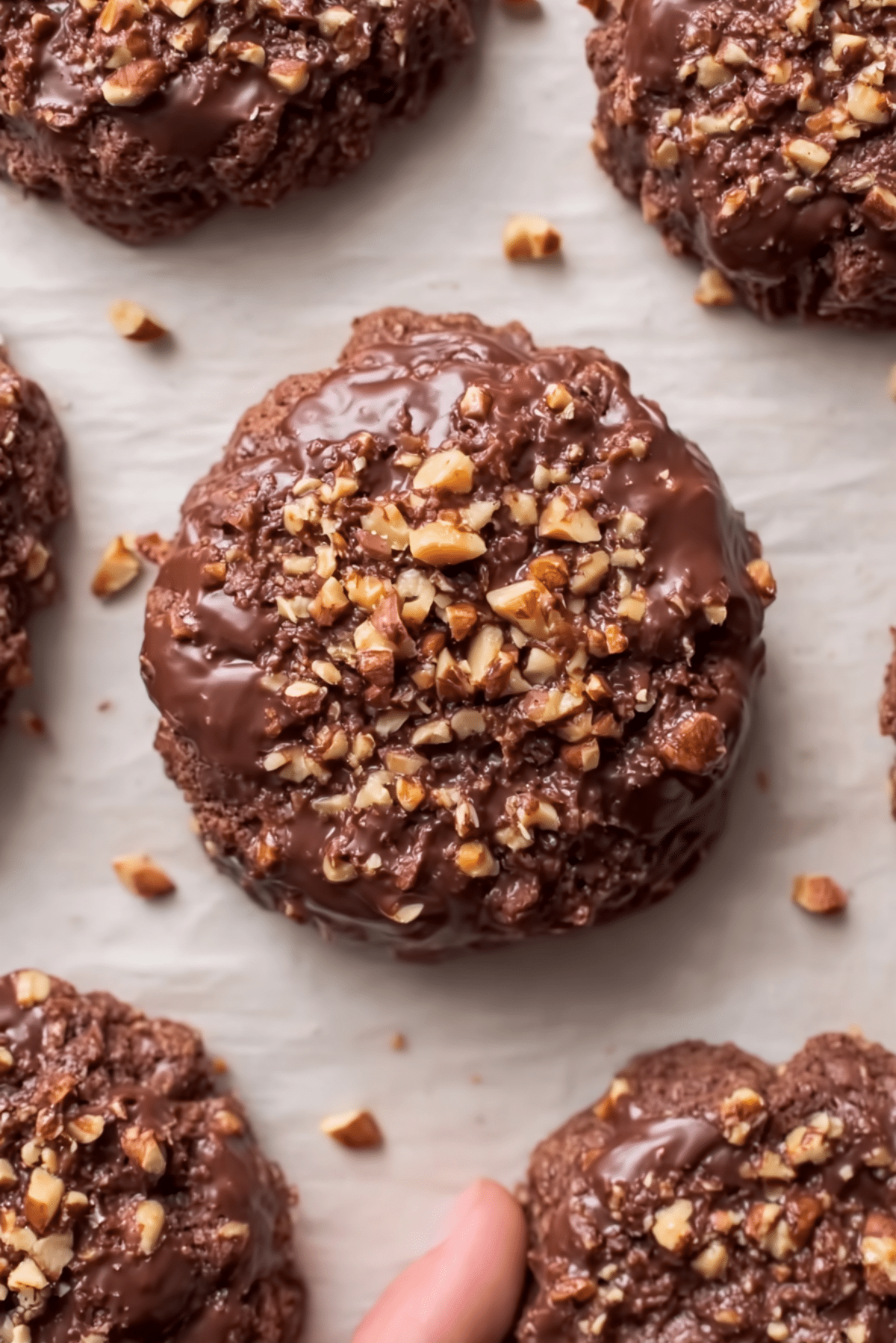 Ferrero Rocher Inspired Chocolate Hazelnut Cookies