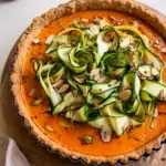 Potato Crust Tart with Protein-Packed Creamy Red Pepper Sauce