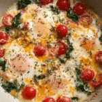 Breakfast Skillet with Tomatoes and Spinach