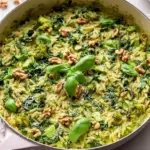 One-Pot Creamy Pesto Orzo