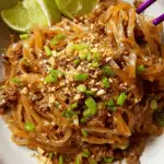 Rice Noodles with Beef and Teriyaki Sauce