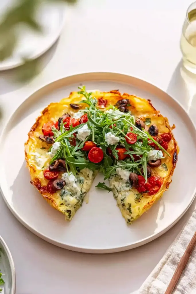 Mediterranean Potato Crust Tart with Tzatziki
