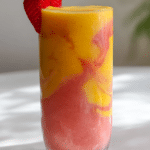 Healthy Mango Strawberry Sunrise Smoothie