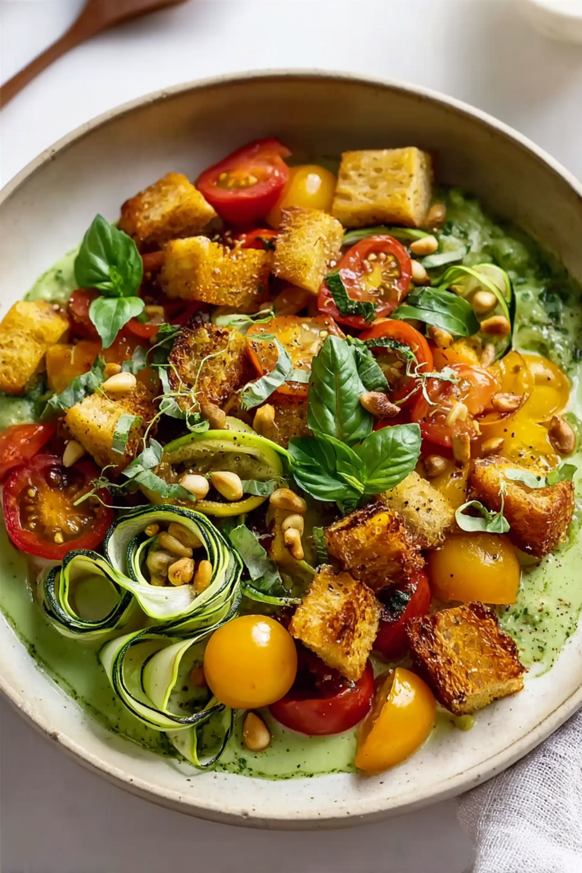 High-Protein Zucchini Pesto Bowl