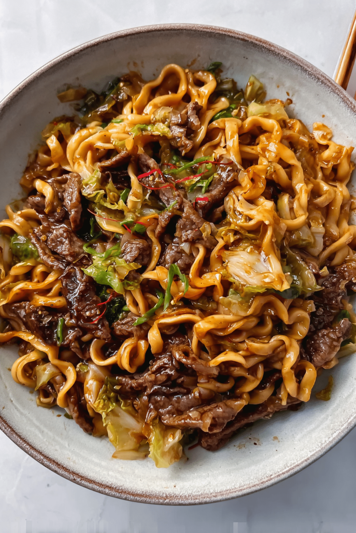 Sticky Beef Noodles