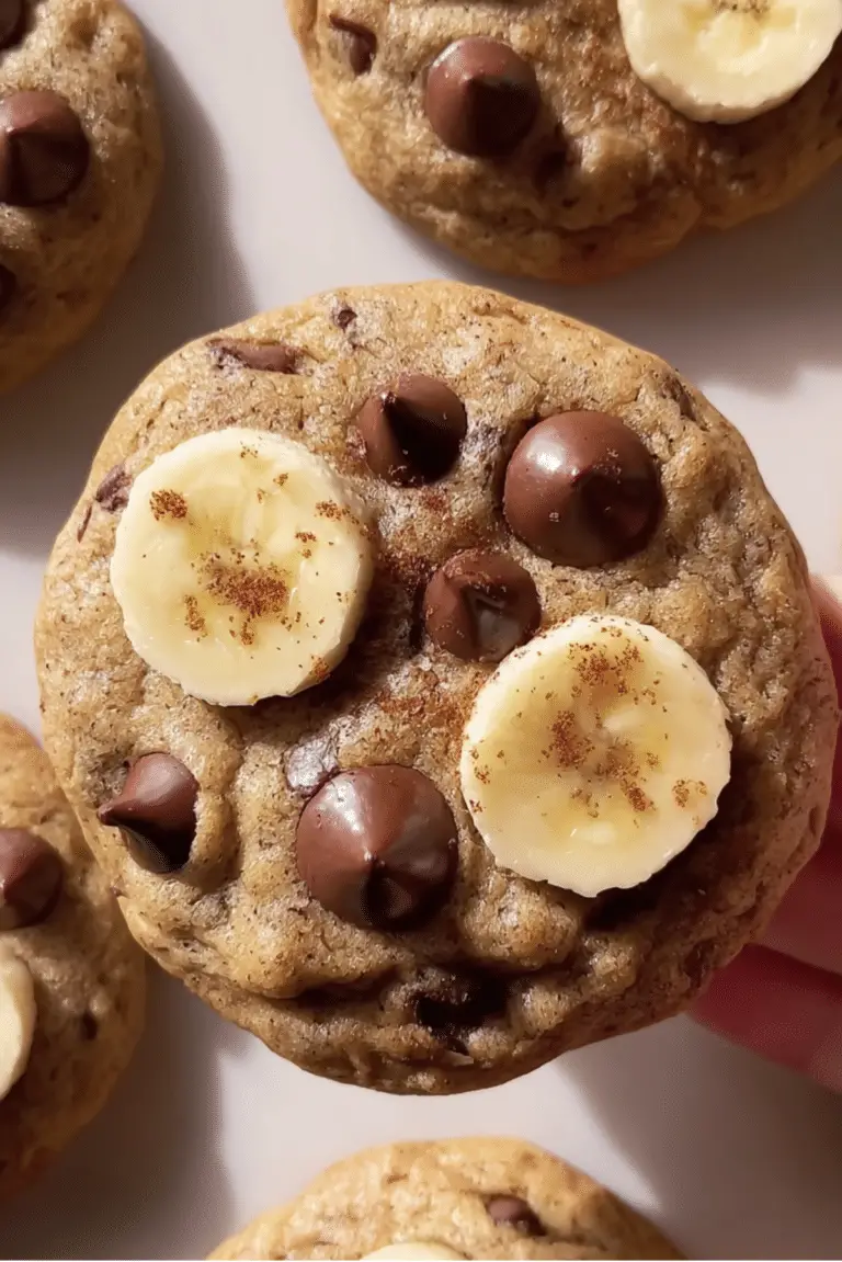 Banana bread inspired banana chocolate chip cookies