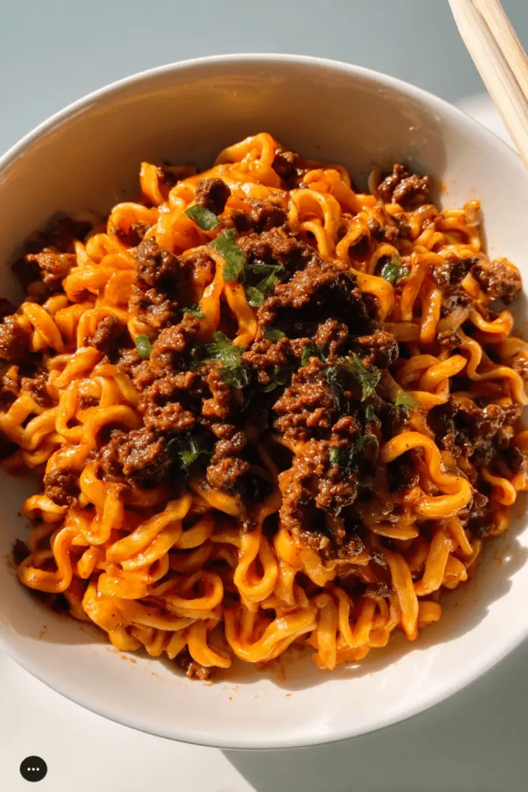 High Protein Creamy Gochujang Noodles