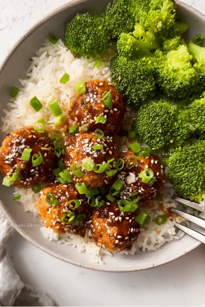 Sticky Sesame Chicken Meatballs