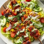 BBQ Chicken Skewer Salad