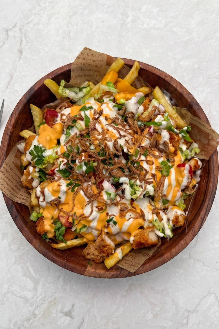 Chicken Burger Bowl Loaded Fries