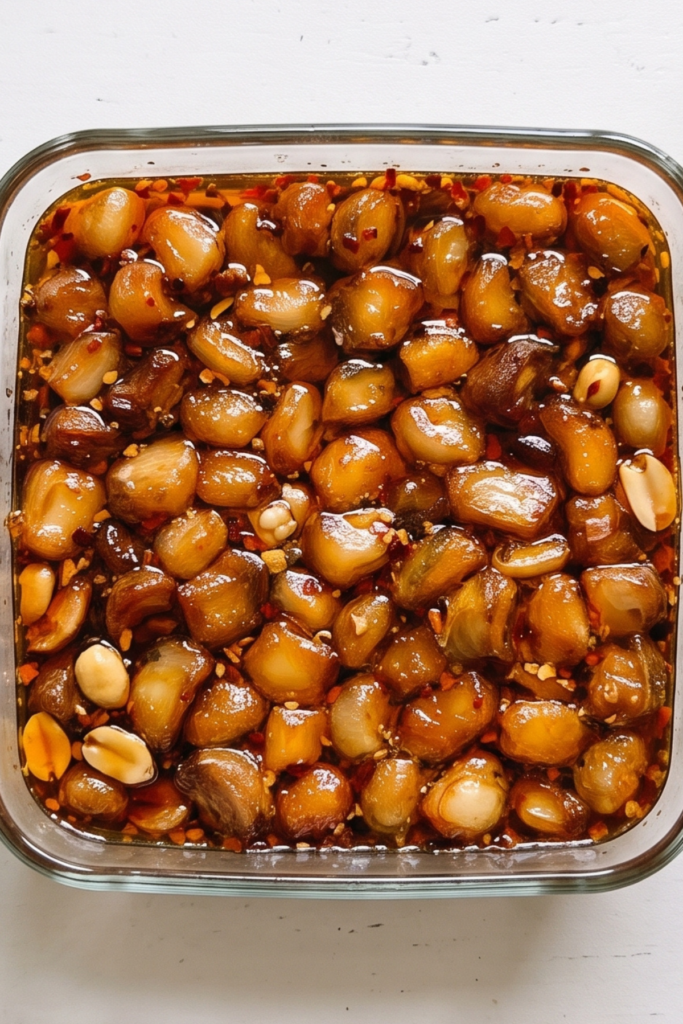 Easy Garlic Chili Oil with Peanuts